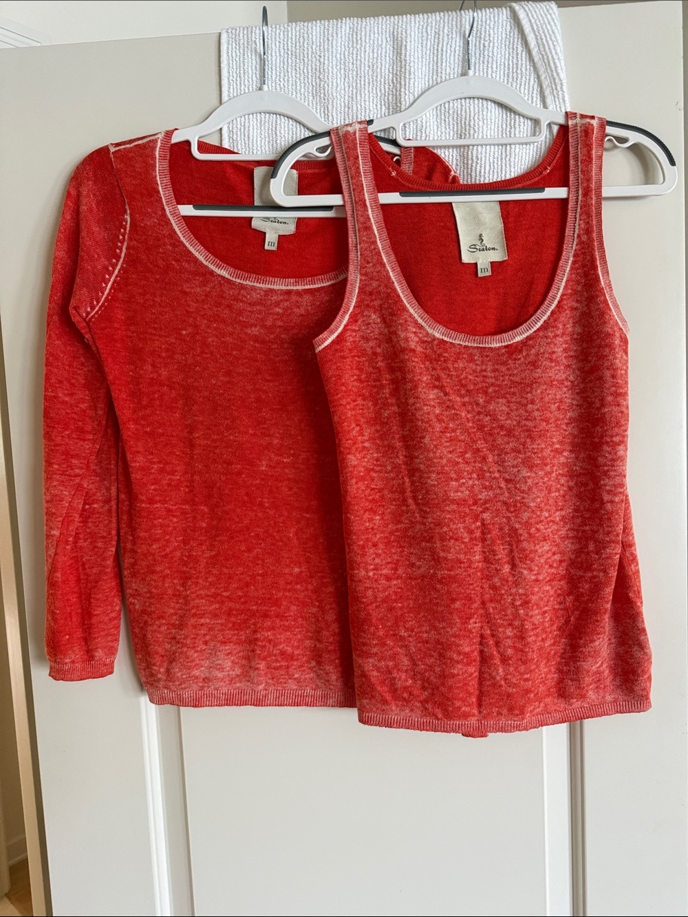 Solen Red Lightweight Scoop Neck Sweater & Tank Set